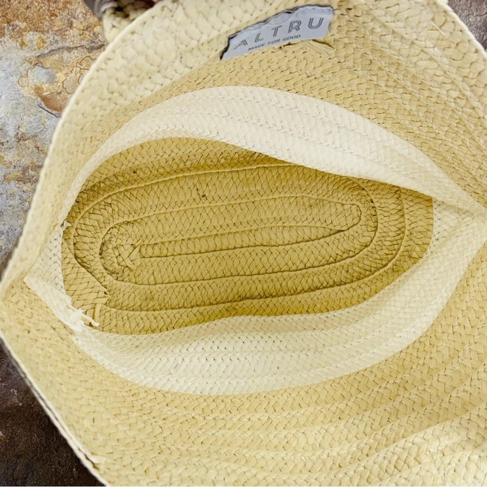 Altru Made For Good Two-Tone Straw Tote – Woven Beach & Market Bag - Picture 3 of 5